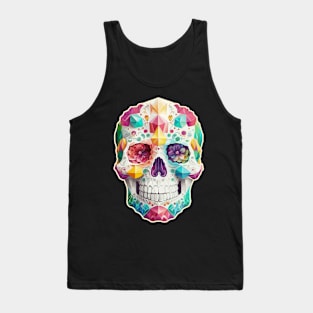 Jeweled Mexican Sugar Skull Tank Top